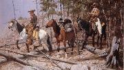 Frederic Remington Prospecting for Cattle Range painting